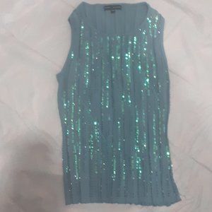Optimum Nostalgic Women’s Aqua color no sleeves with shiny very small beats